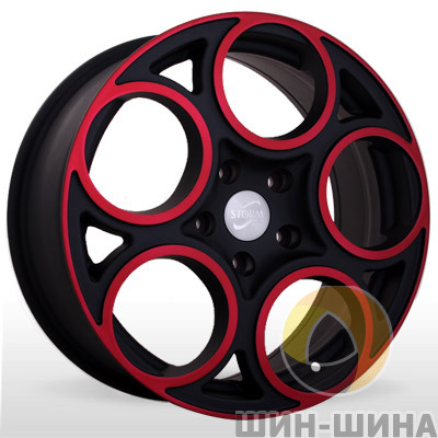 Диски BK 360 MtBPR (Matt Black Polished Red) Storm